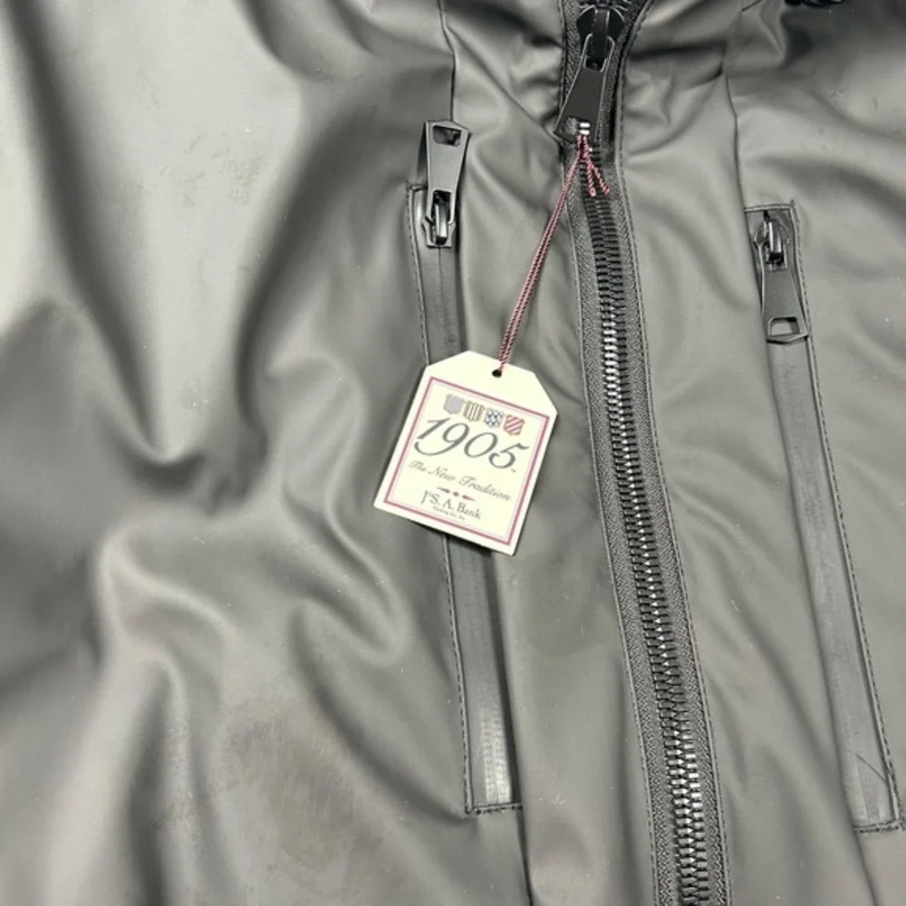 Jos A Bank Jacket Mens 2xl Tailored Fit Soft Shell Hooded Full Zip Lined‎ Puffy
